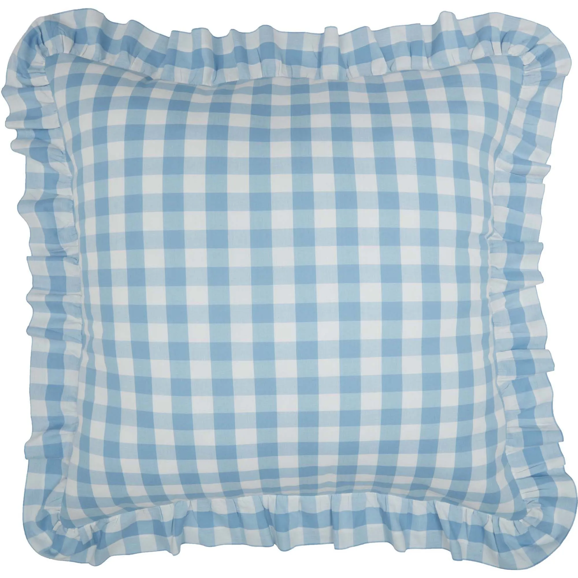 Annie Buffalo Blue Check Fabric Euro Sham 26x26