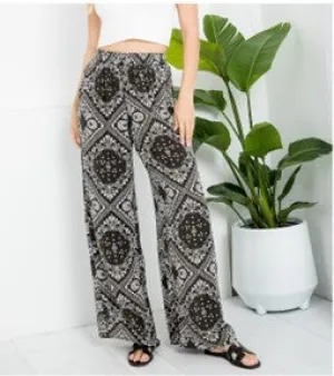 Bandana Print Palazzo Pants - #4264-4269