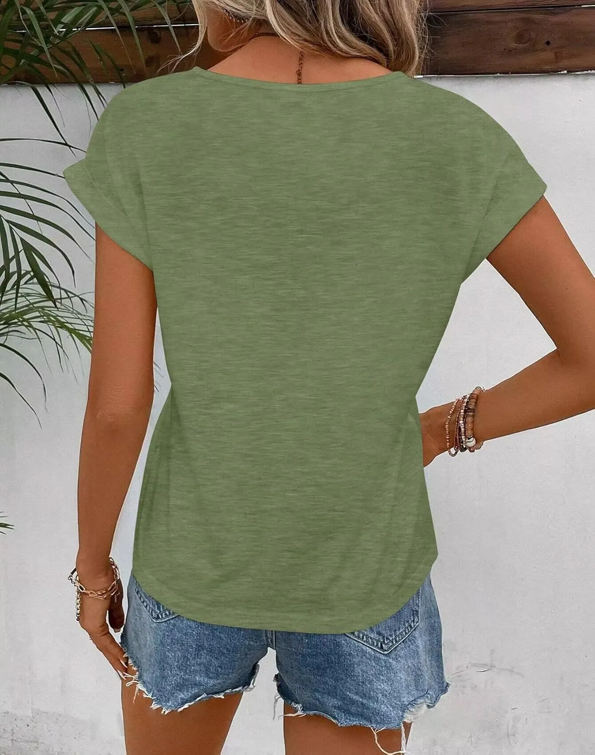 Bliwov Womens Tops Lace Cap Sleeve T Shirts Casual Trendy Cute Summer Spring Outfits Plus Size Beach Vacation Fashion Clothes
