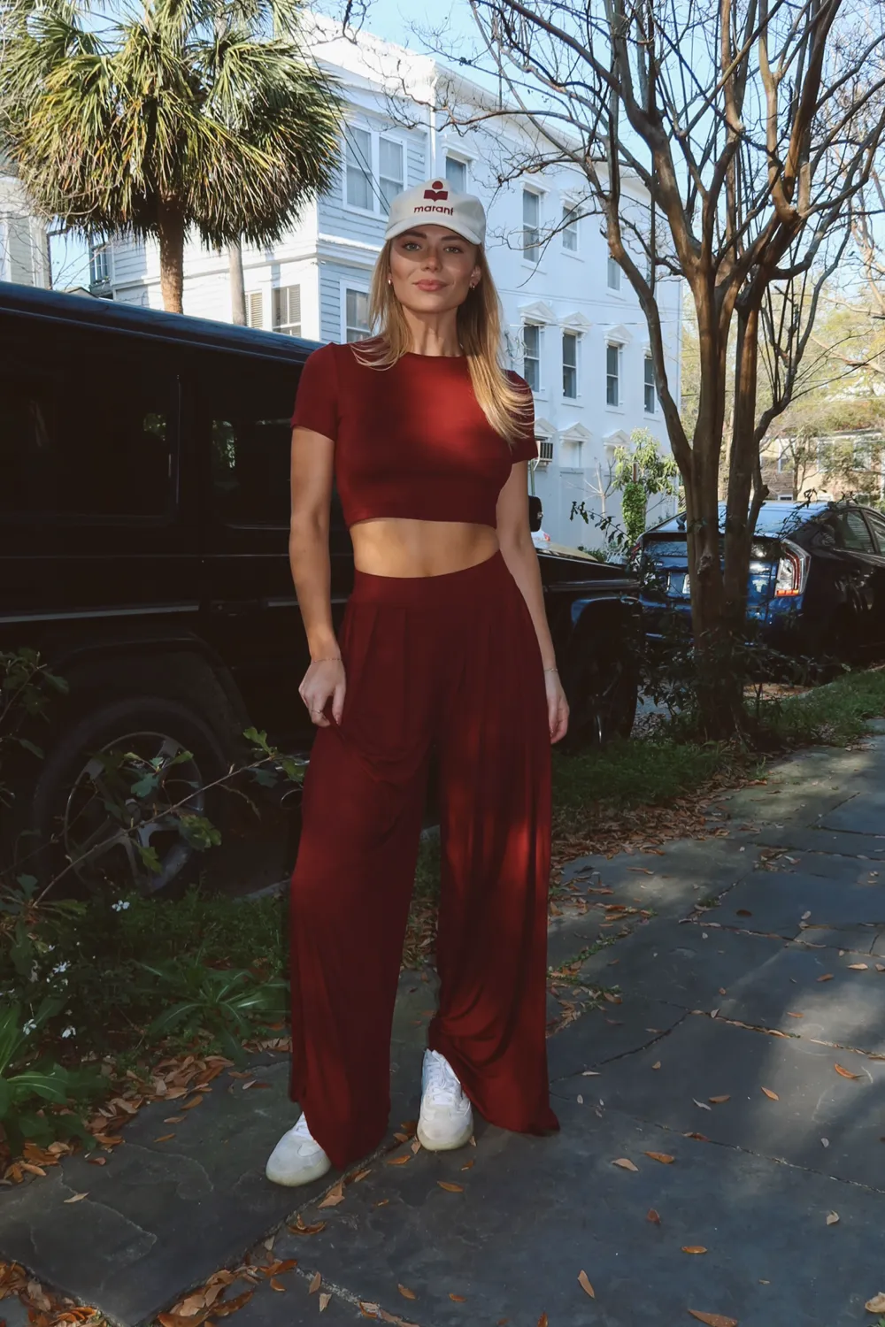 BUTTER SOFT PLUM CROP PALAZZO PANT SET *BACK IN STOCK*