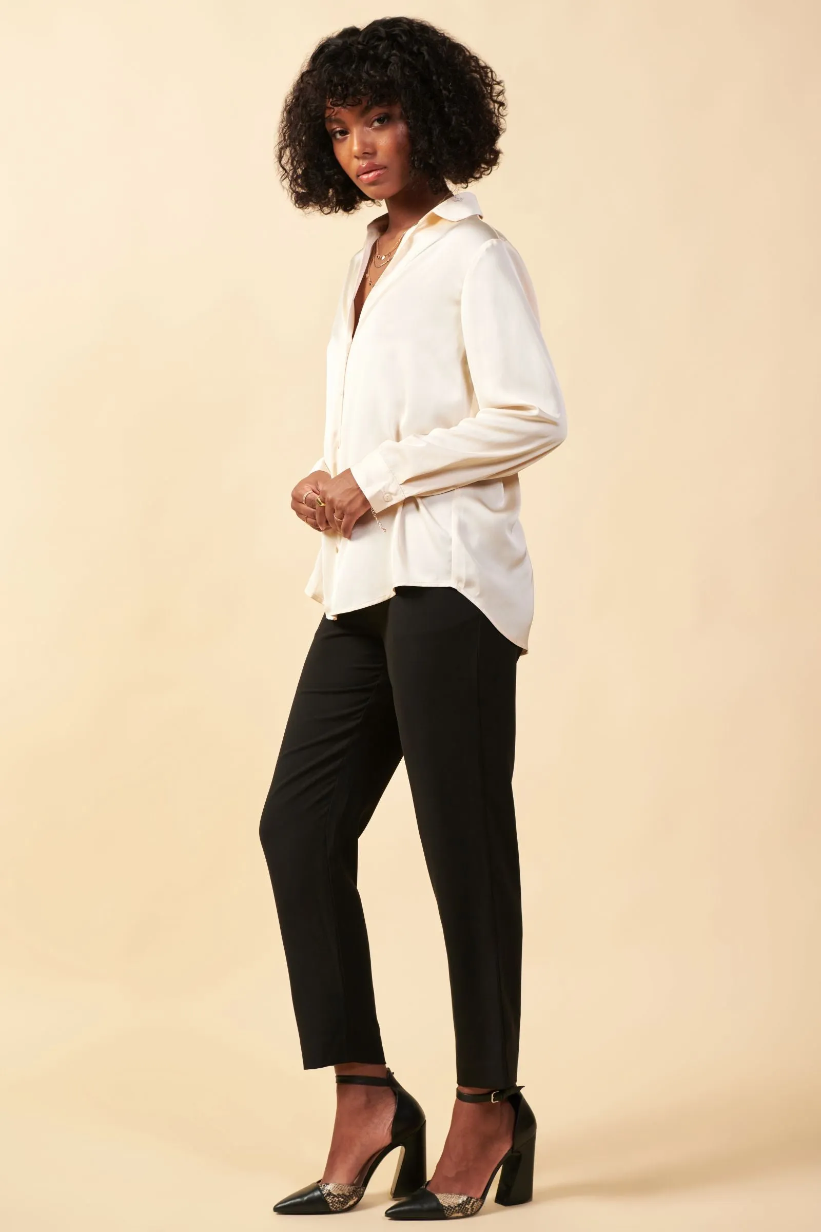 Button-down blouse