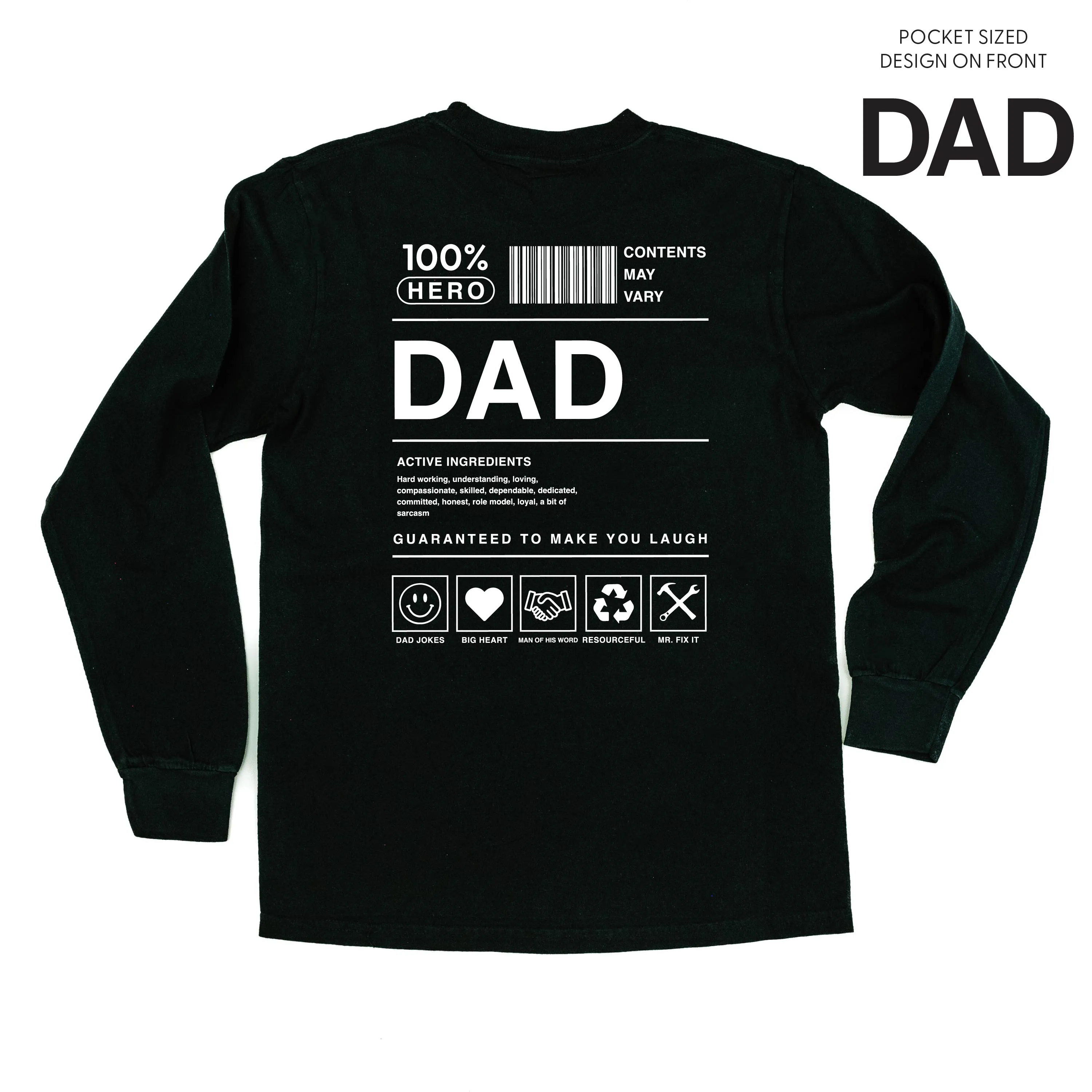 Dad Ingredients - LONG SLEEVE COMFORT COLORS TEE