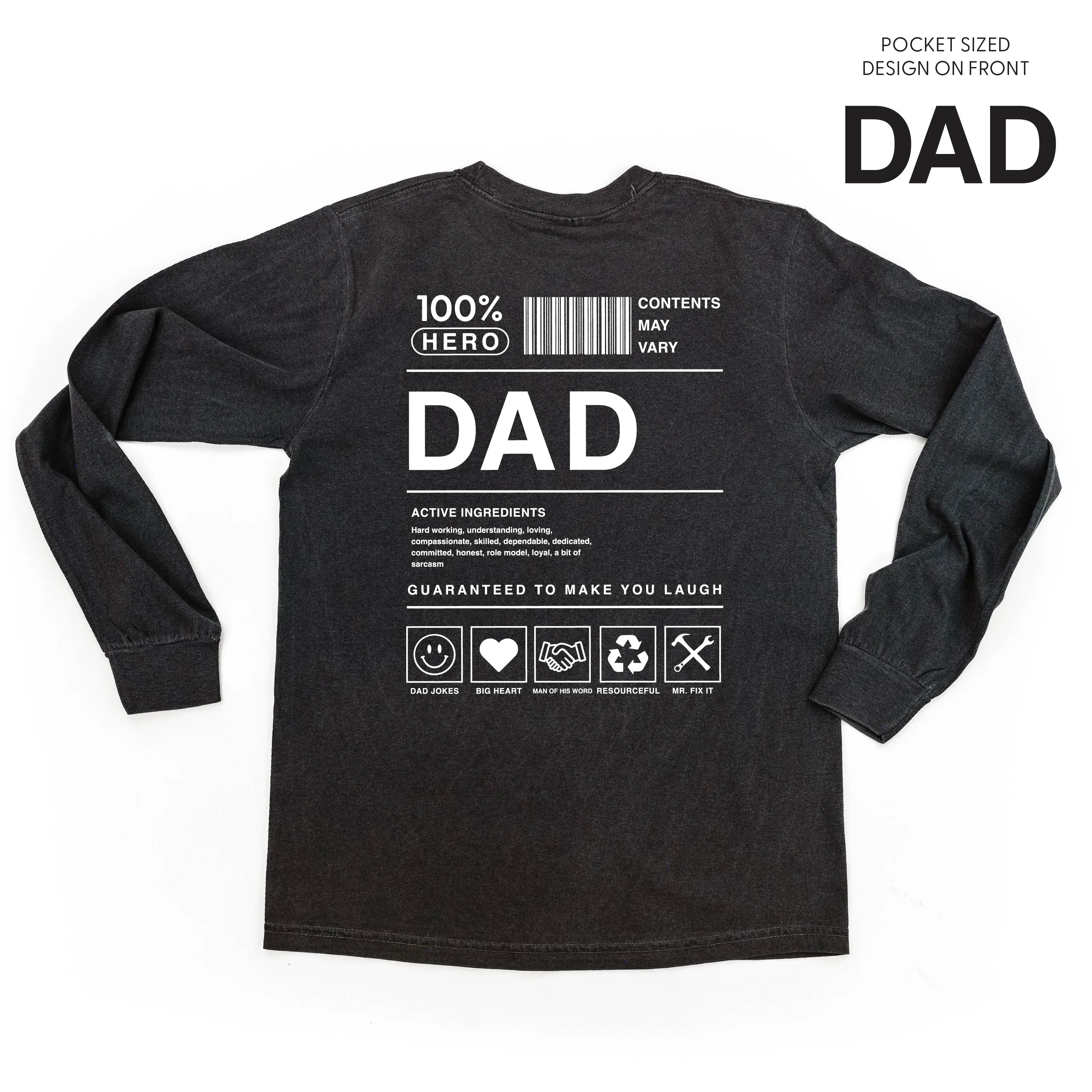 Dad Ingredients - LONG SLEEVE COMFORT COLORS TEE