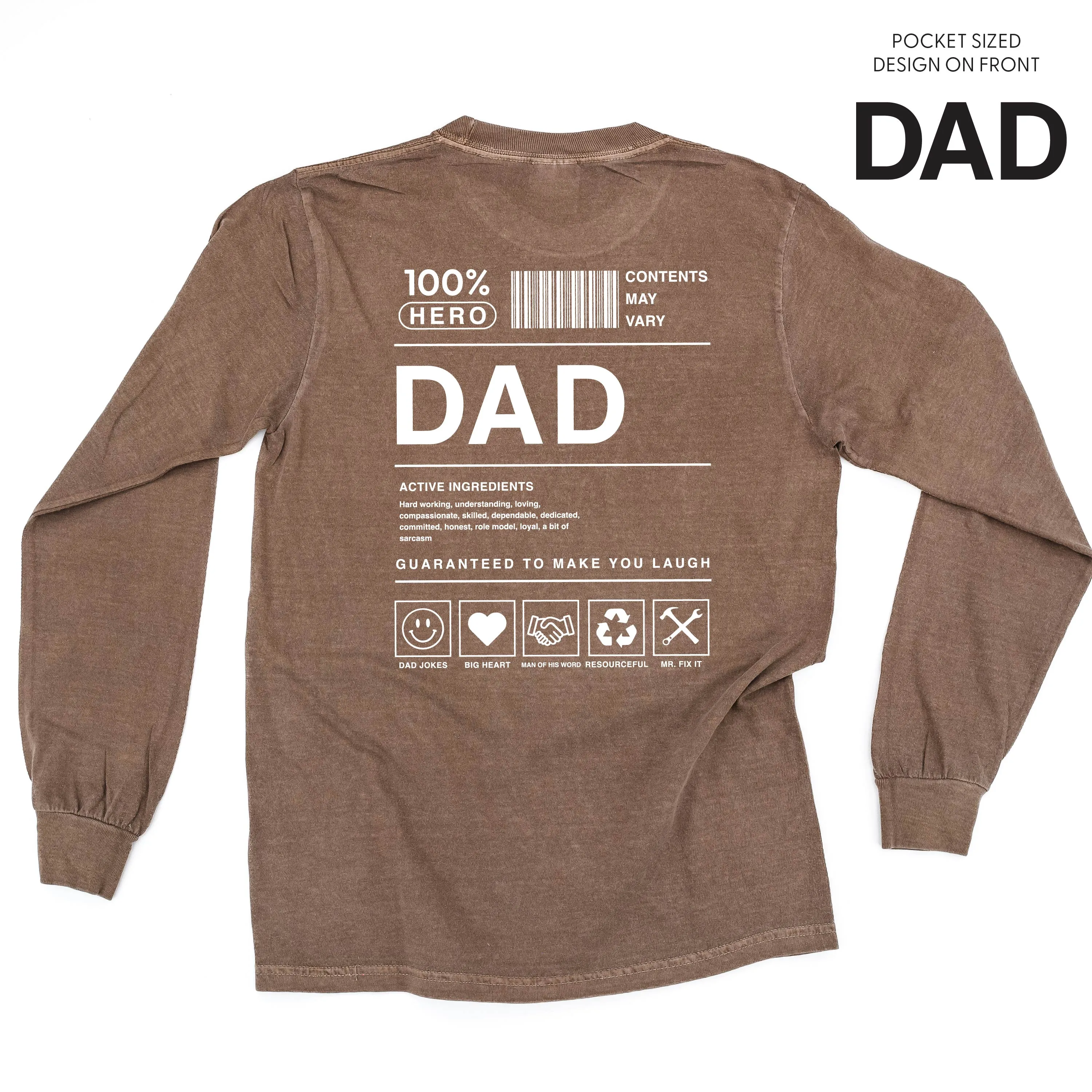 Dad Ingredients - LONG SLEEVE COMFORT COLORS TEE
