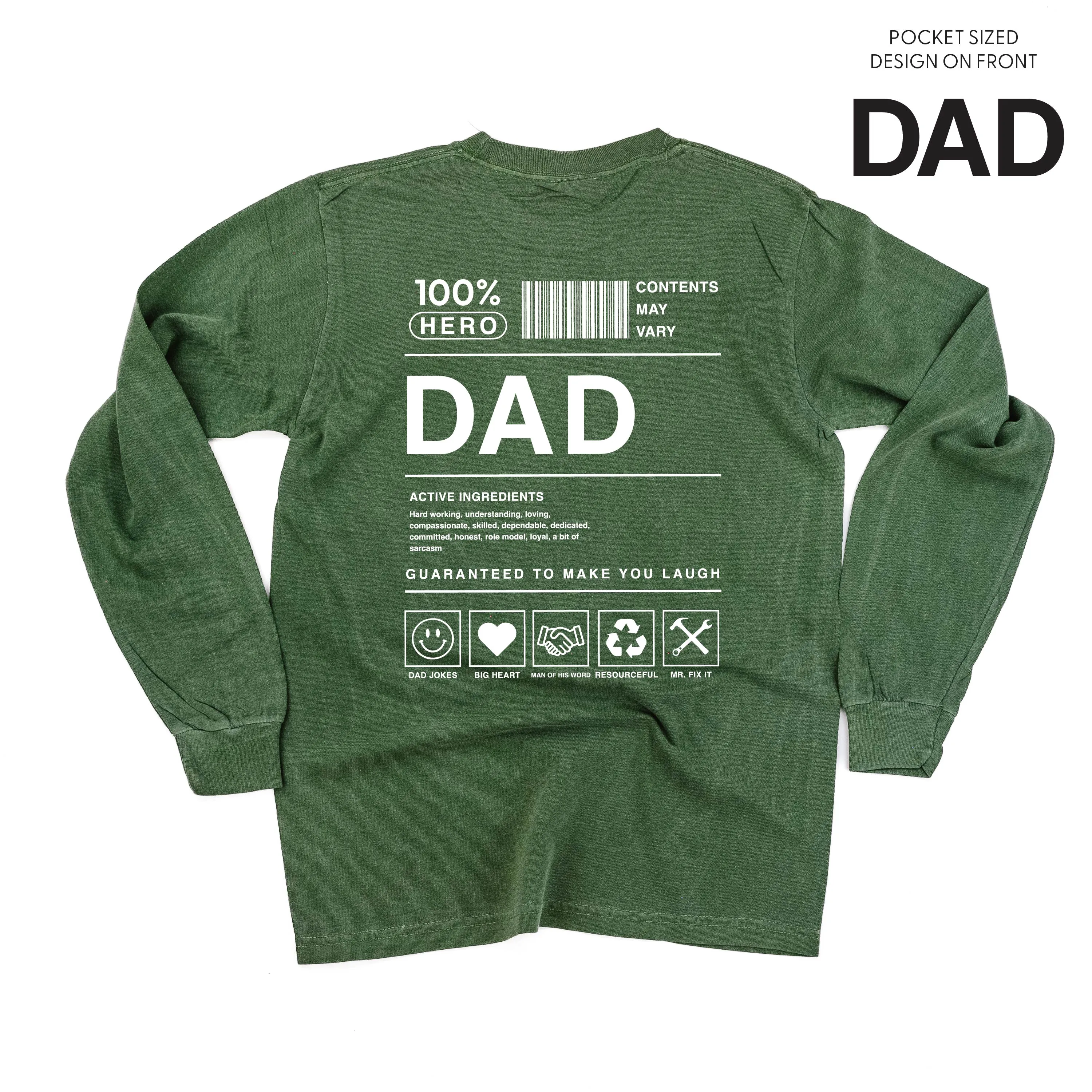 Dad Ingredients - LONG SLEEVE COMFORT COLORS TEE