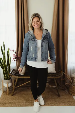 Distressed Hooded Denim