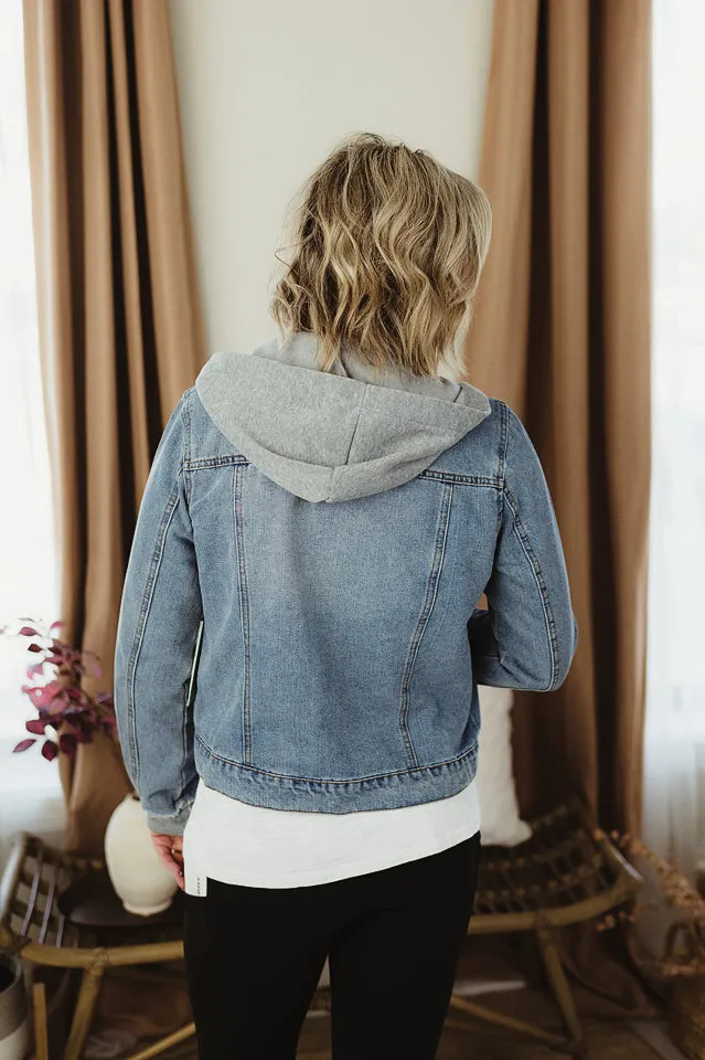 Distressed Hooded Denim