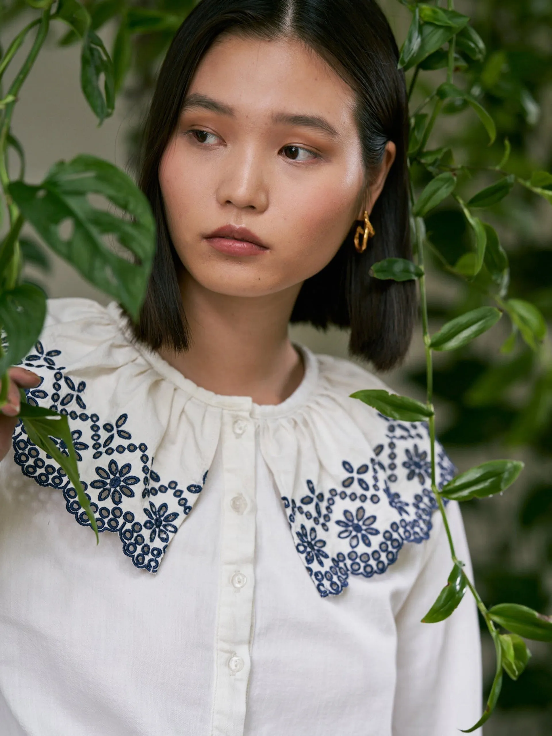 Ecru denim Dylan blouse