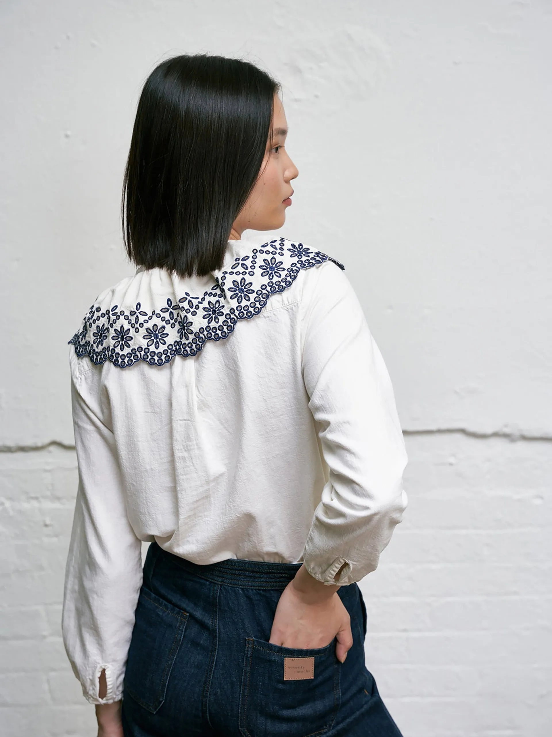 Ecru denim Dylan blouse