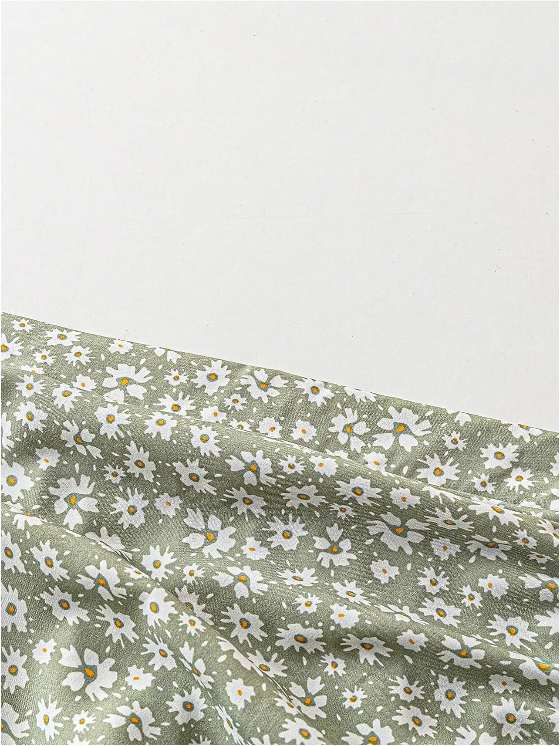 Floerns Women's Plus Size Floral Print High Waist Drawstring Slit Midi Skirts