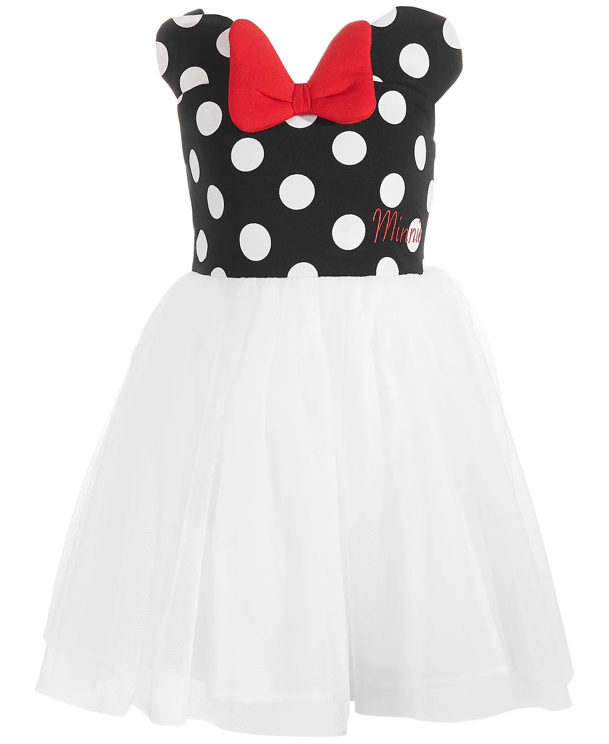 Little Girls Minnie Mouse Disney Polka Dot Mesh Dress