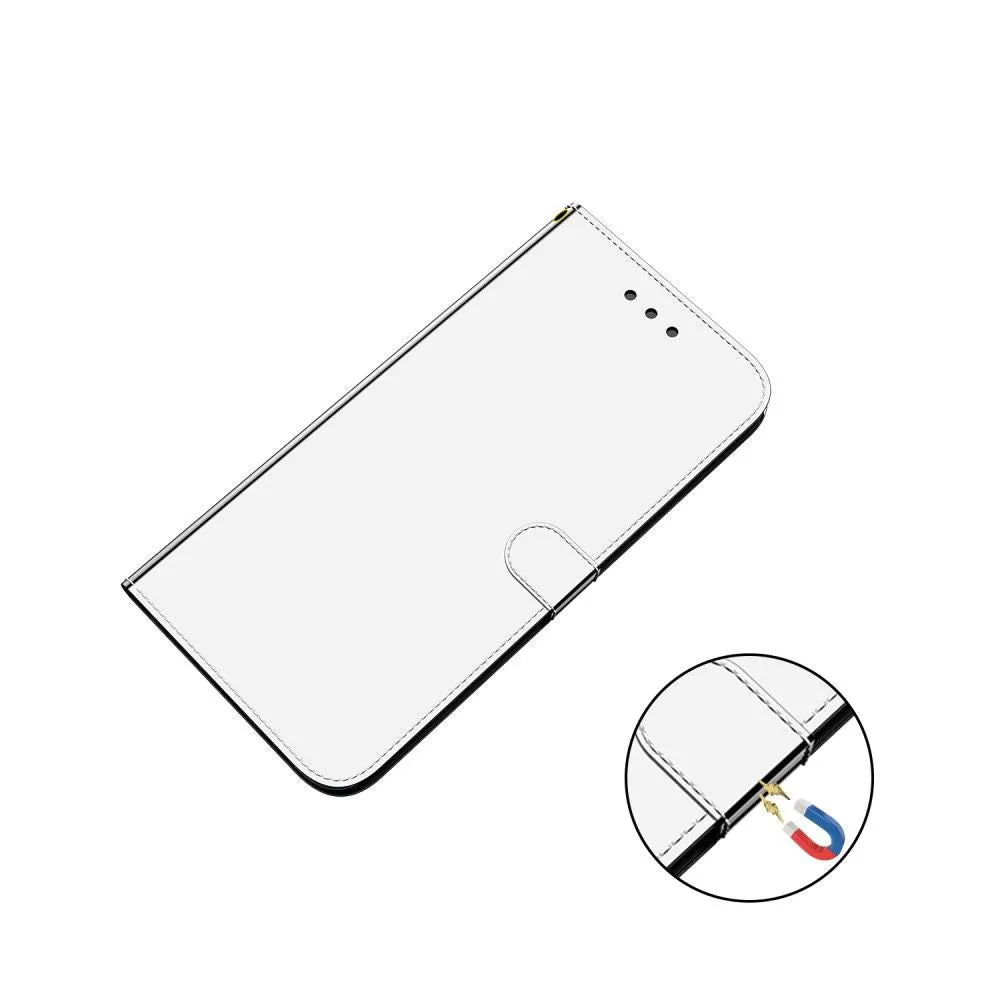 Mirror Motorola Moto E30 / E40 / E20 flip case - Silver