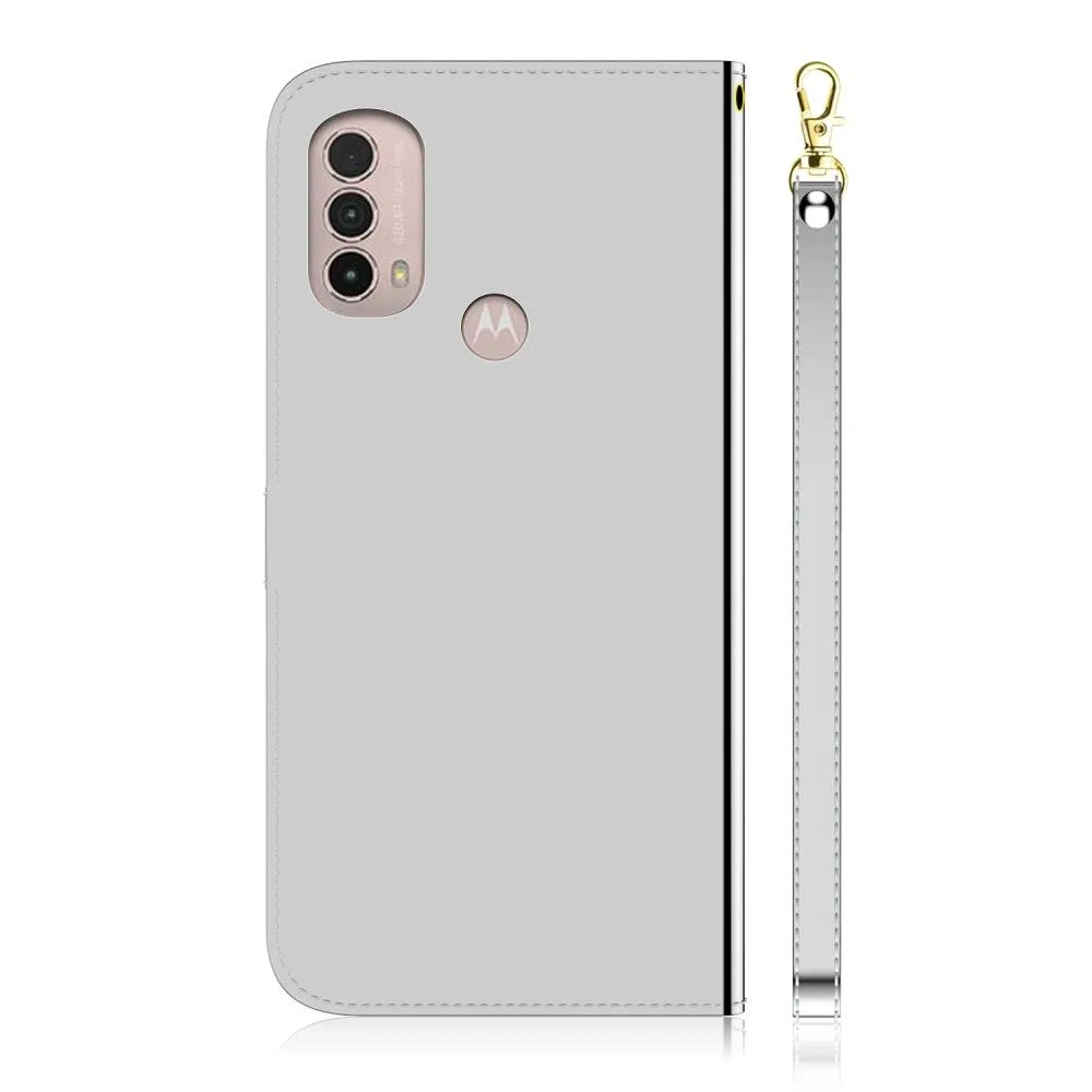 Mirror Motorola Moto E30 / E40 / E20 flip case - Silver