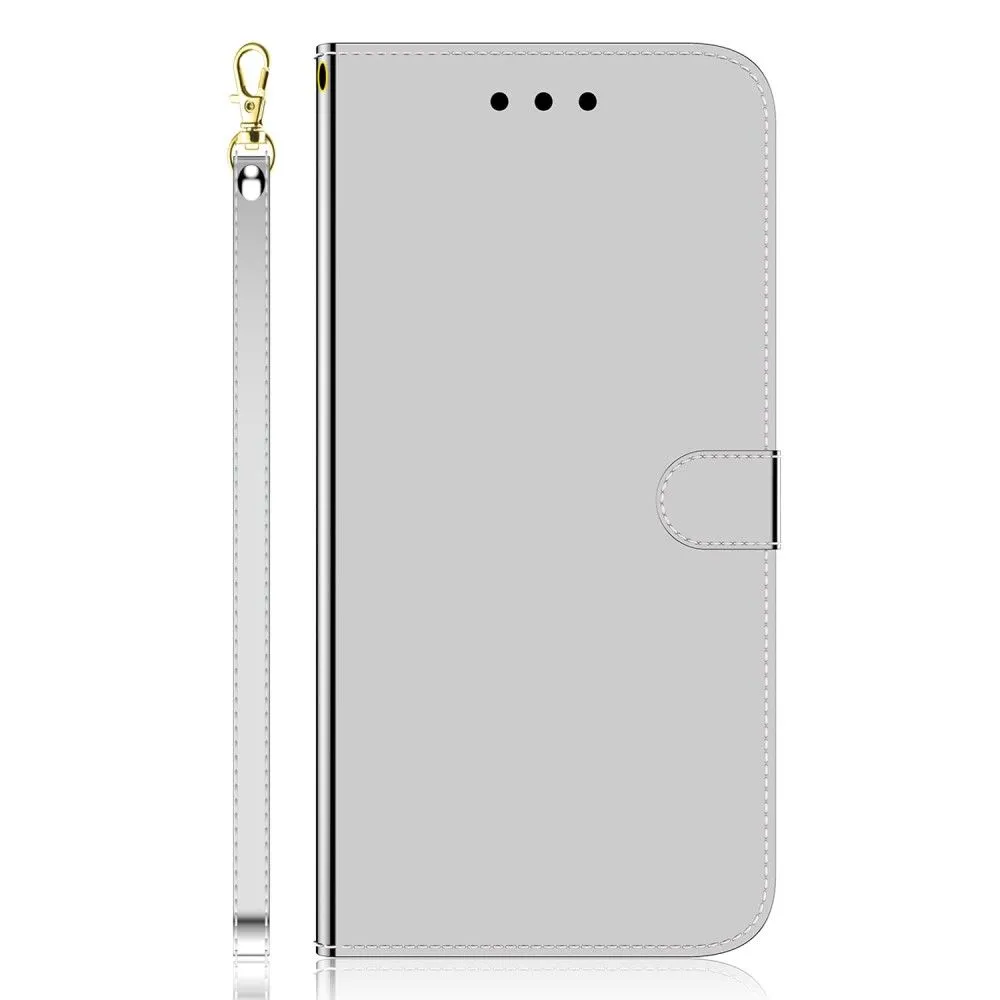 Mirror Motorola Moto E30 / E40 / E20 flip case - Silver