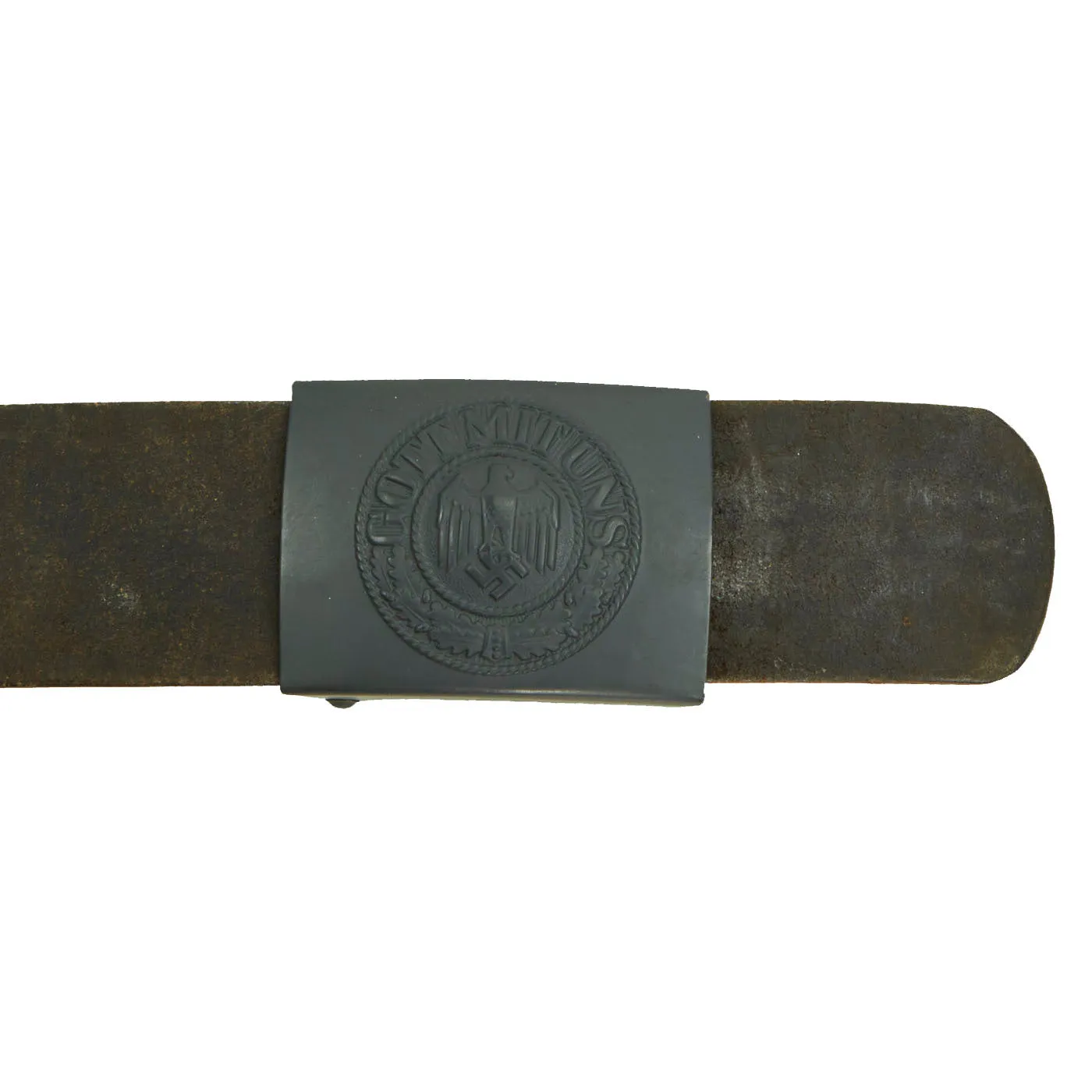 Original German WWII Kriegsmarine Coastal Artillery EM/NCO Steel Belt Buckle by Josef Feix & Söhne and Insignia Lot - 4 Items