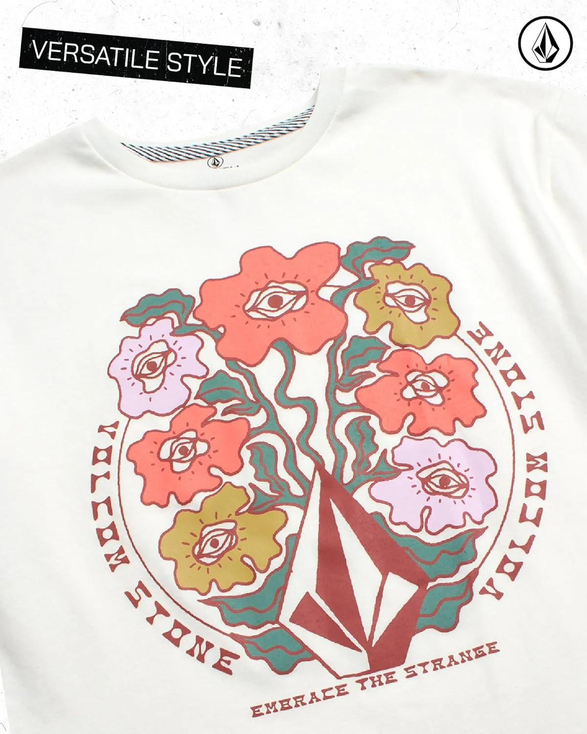 Volcom Girls Shirts - Casual Crewneck Short Sleeve Graphic Tee Trendy Tops - Breathable Girls Summer Clothes