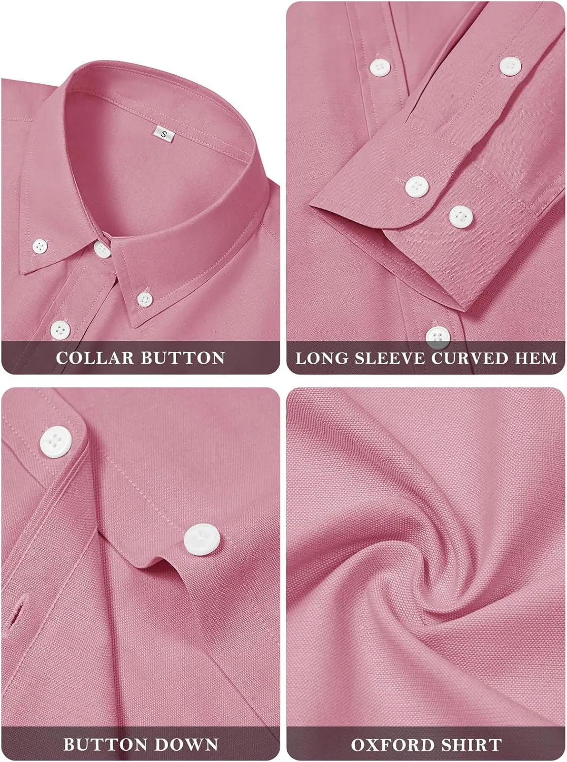 Womens Oxford Shirts Button Down Shirts Cotton Dress Shirts Long Sleeve Collared Work Office Blouses Tunic Tops