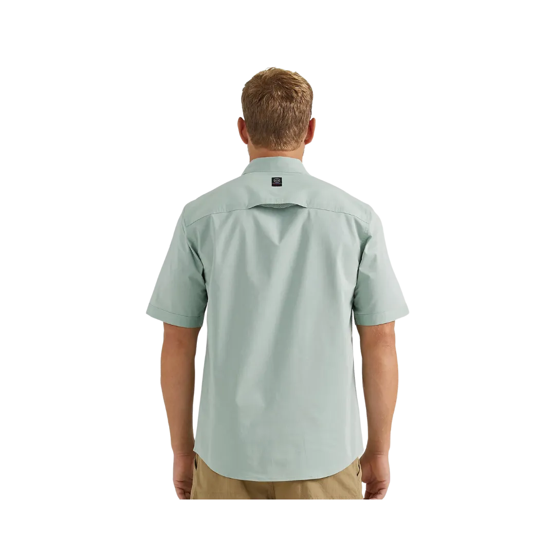Wrangler Men's Asymetrical  Zip Pocket Green Bay Shirt
